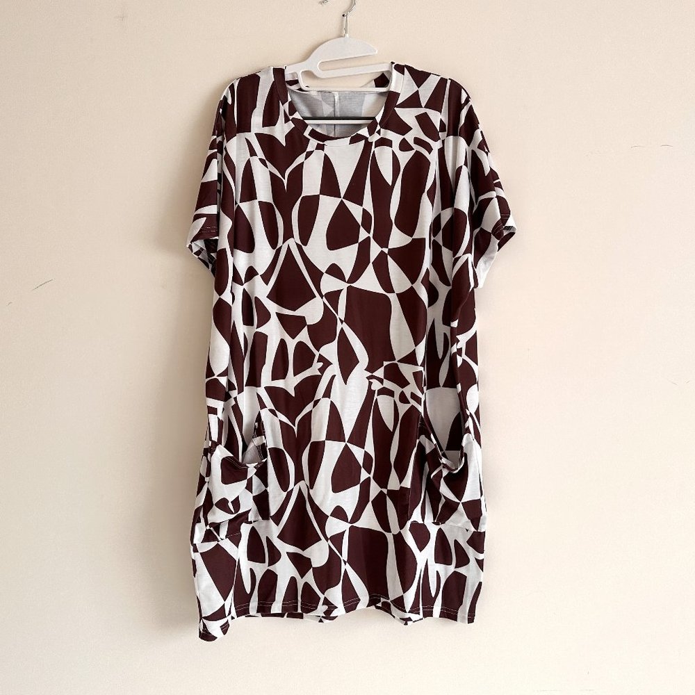 Comfy Casual Loose Fit Short Sleeve T-Shirt Dress